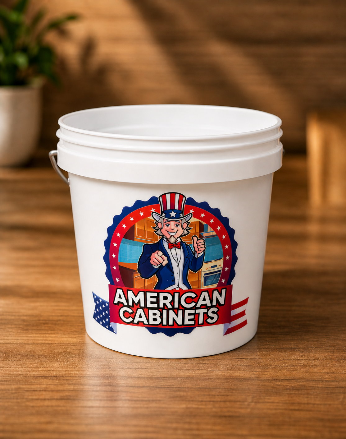 WHITE- American Cabinets Mini Buckets (3 7/8 in X 3 7/8 in)