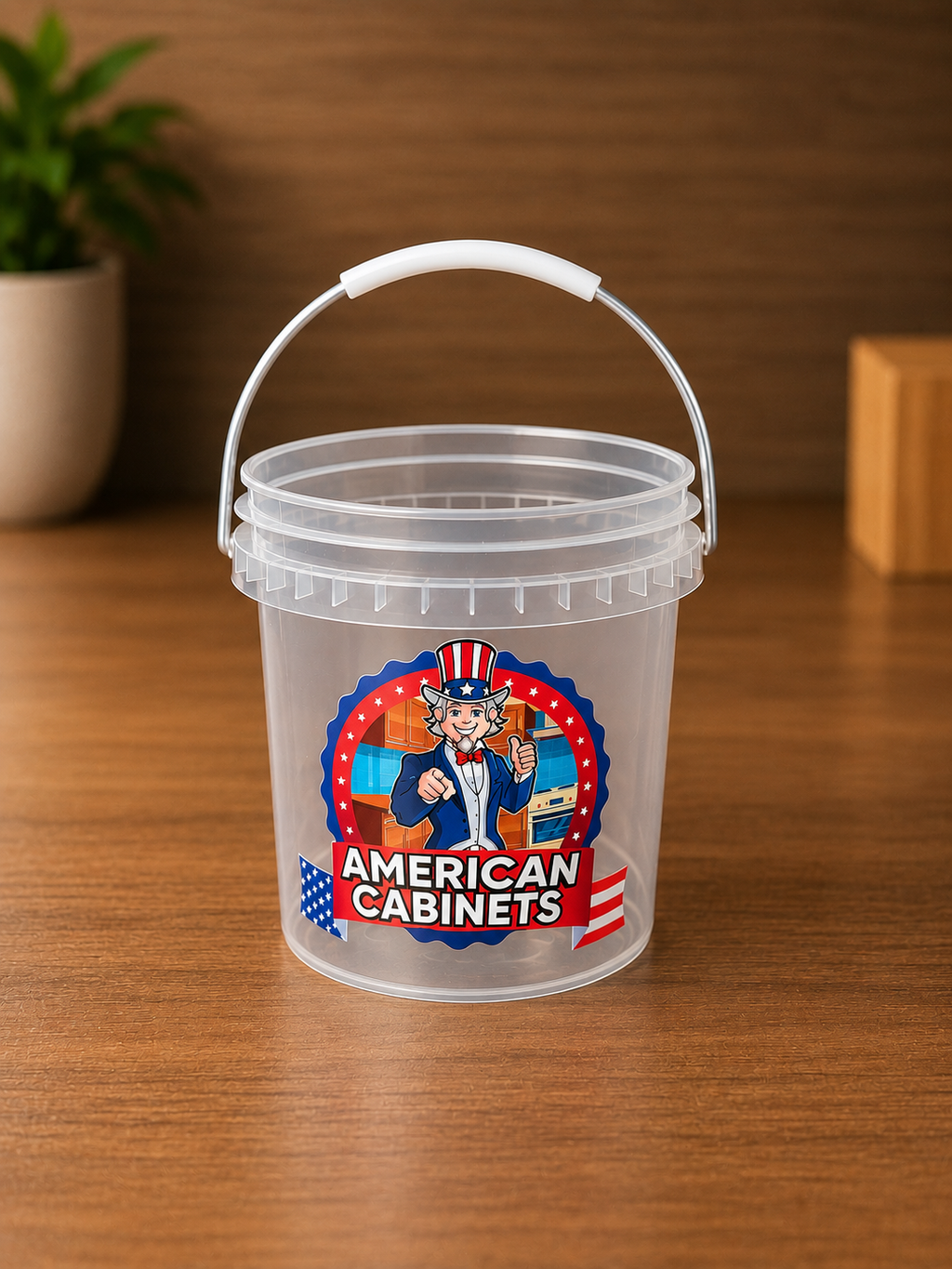 CLEAR- American Cabinets Mini Buckets (3 7/8 in X 3 7/8 in)