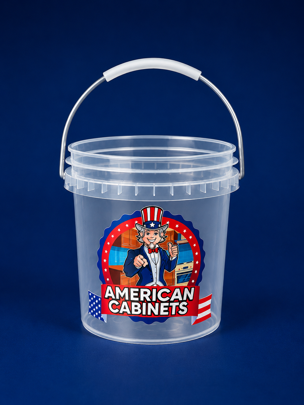 CLEAR- American Cabinets Mini Buckets (3 7/8 in X 3 7/8 in)