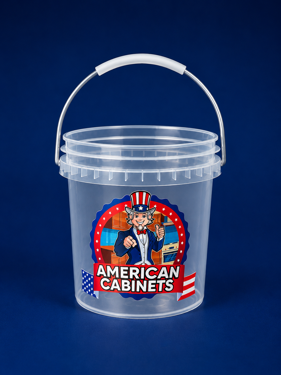 CLEAR- American Cabinets Mini Buckets (3 7/8 in X 3 7/8 in)