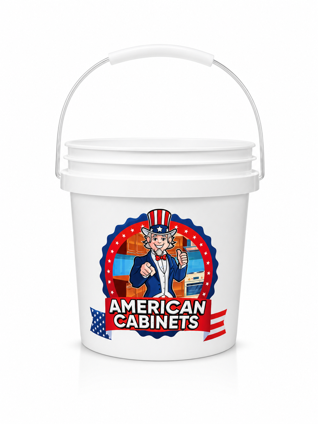 WHITE- American Cabinets Mini Buckets (3 7/8 in X 3 7/8 in)